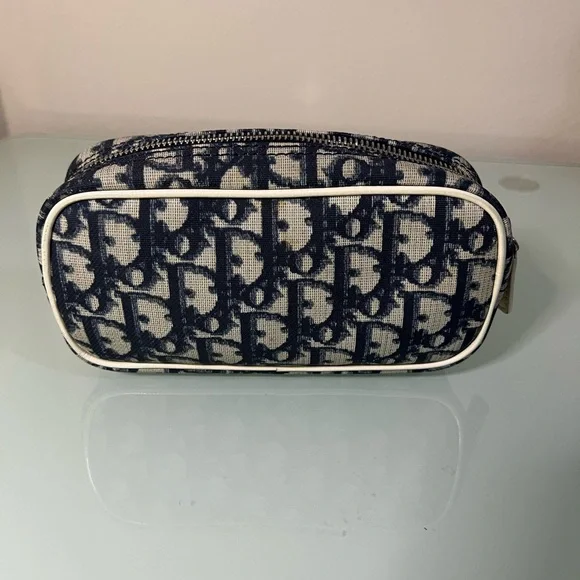Dior Navy and Cream Monogram Clutch - Picture 3 of 9